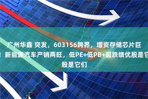 广州华鑫 突发，603156跨界，增资存储芯片巨头！新能源汽车产销两旺，低PE+低PB+超跌绩优股是它们