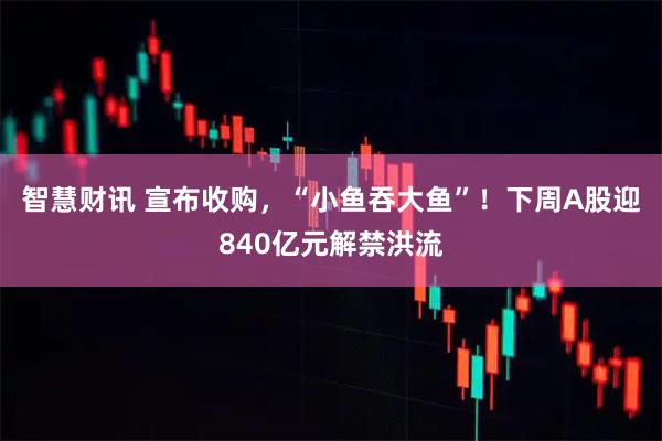 智慧财讯 宣布收购,“小鱼吞大鱼”!下周A股迎840亿元解禁洪流